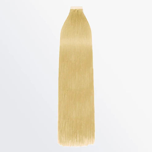 Premium Quality Straight Tape In Remy Hair Extensions #613 Lightest Blonde